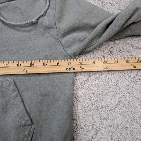 Brandy Melville Jacket Women's Small Green Crystal Hoodie Full Zip Cropped - Picture 4 of 7